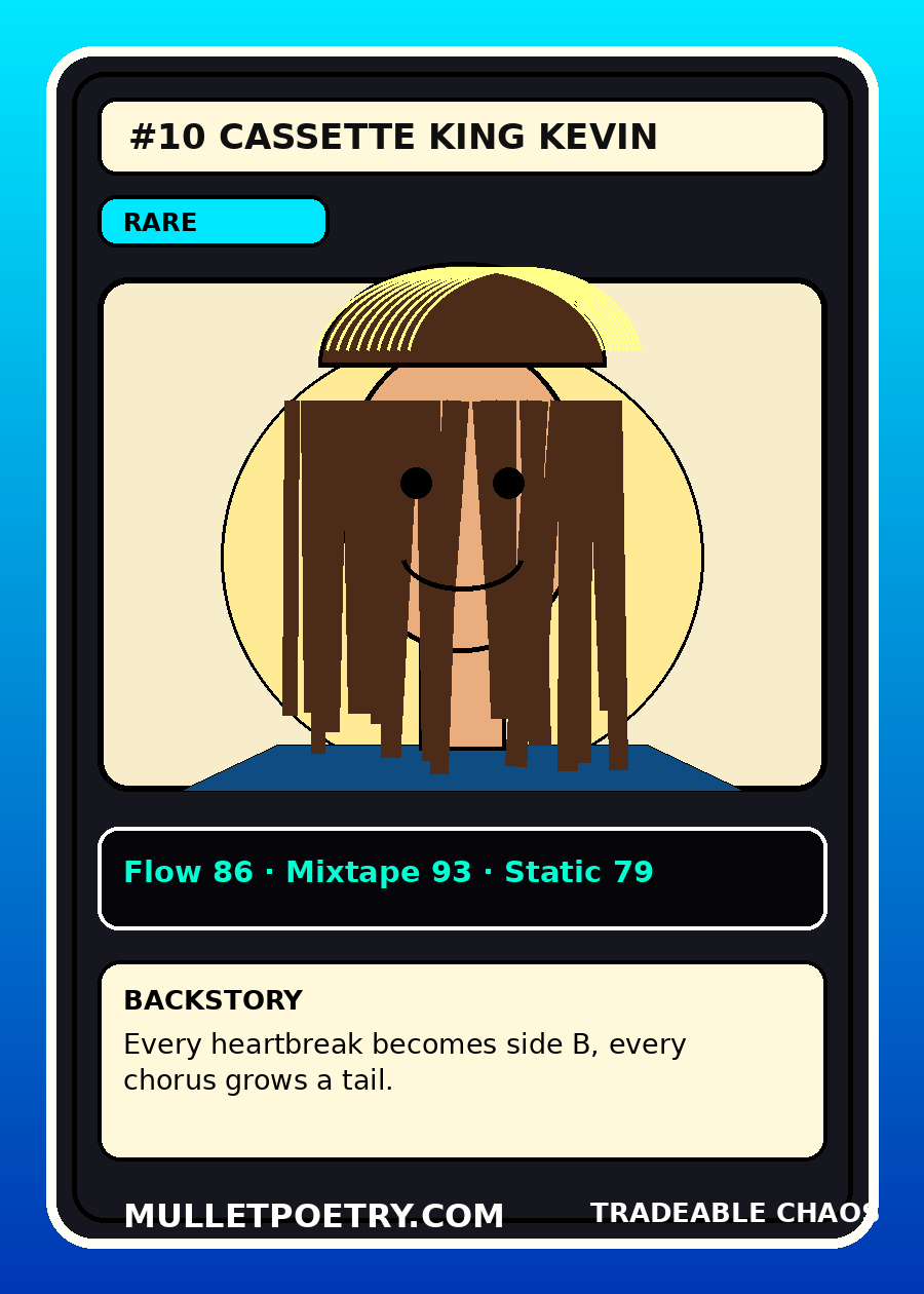 Cassette King Kevin trading card