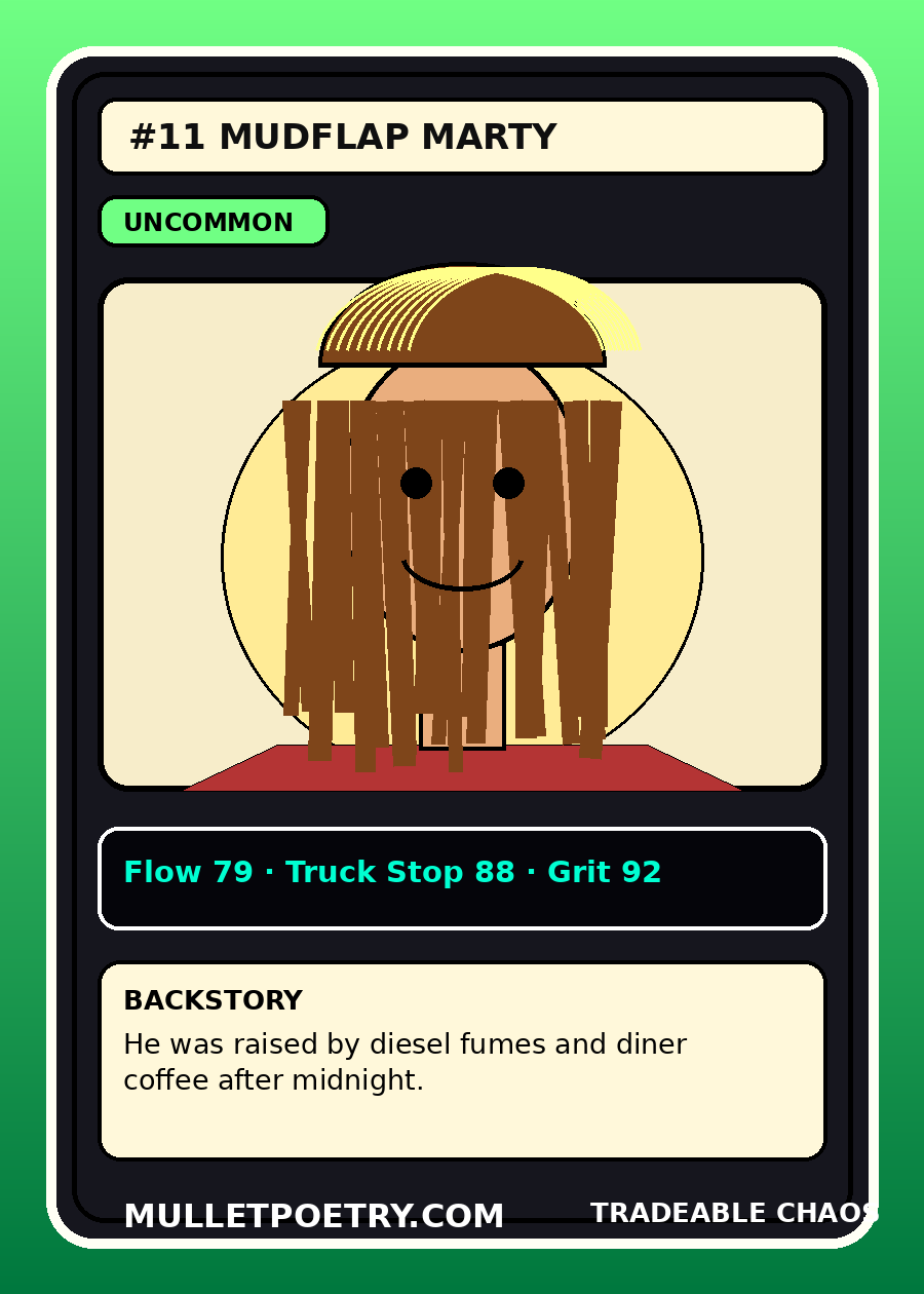 Mudflap Marty trading card