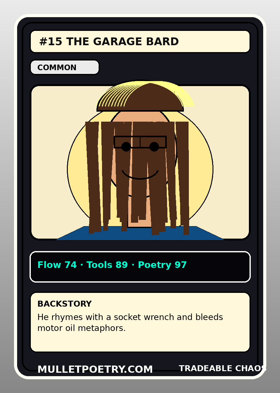 The Garage Bard trading card