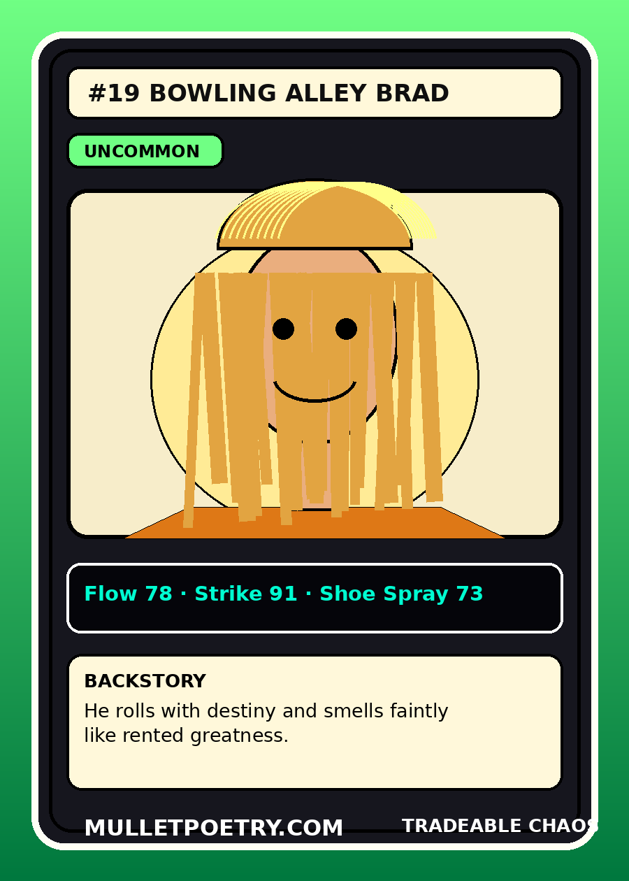 Bowling Alley Brad trading card