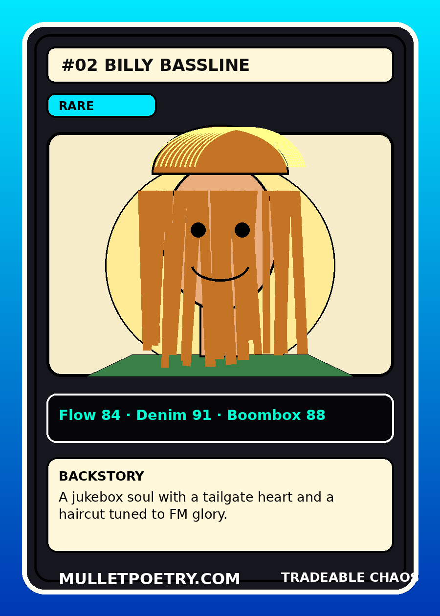 Billy Bassline trading card