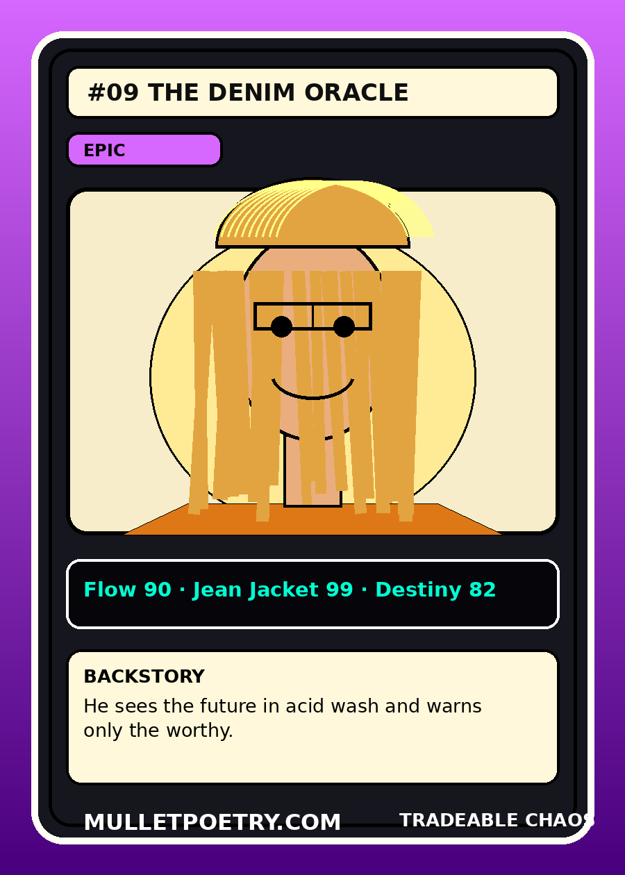 The Denim Oracle trading card