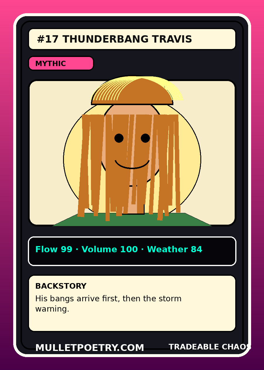 Thunderbang Travis trading card
