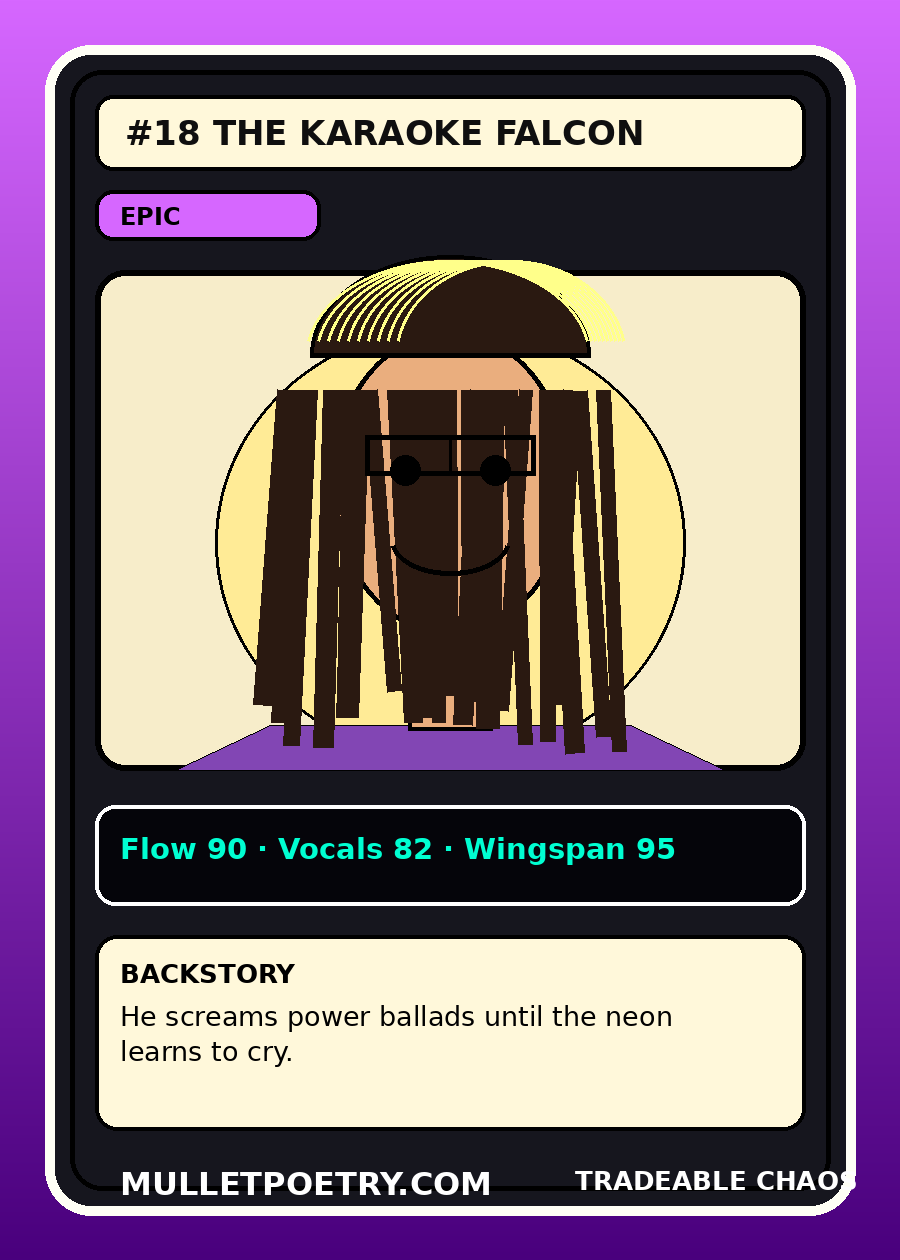 The Karaoke Falcon trading card